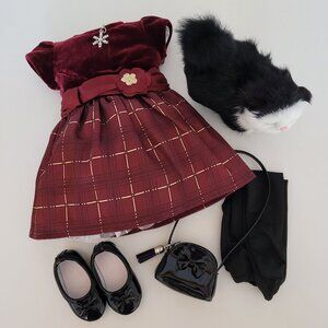 New Enhanced Maplelea Special Occasion Outfit & Kitten Pet for 18 Inch Dolls